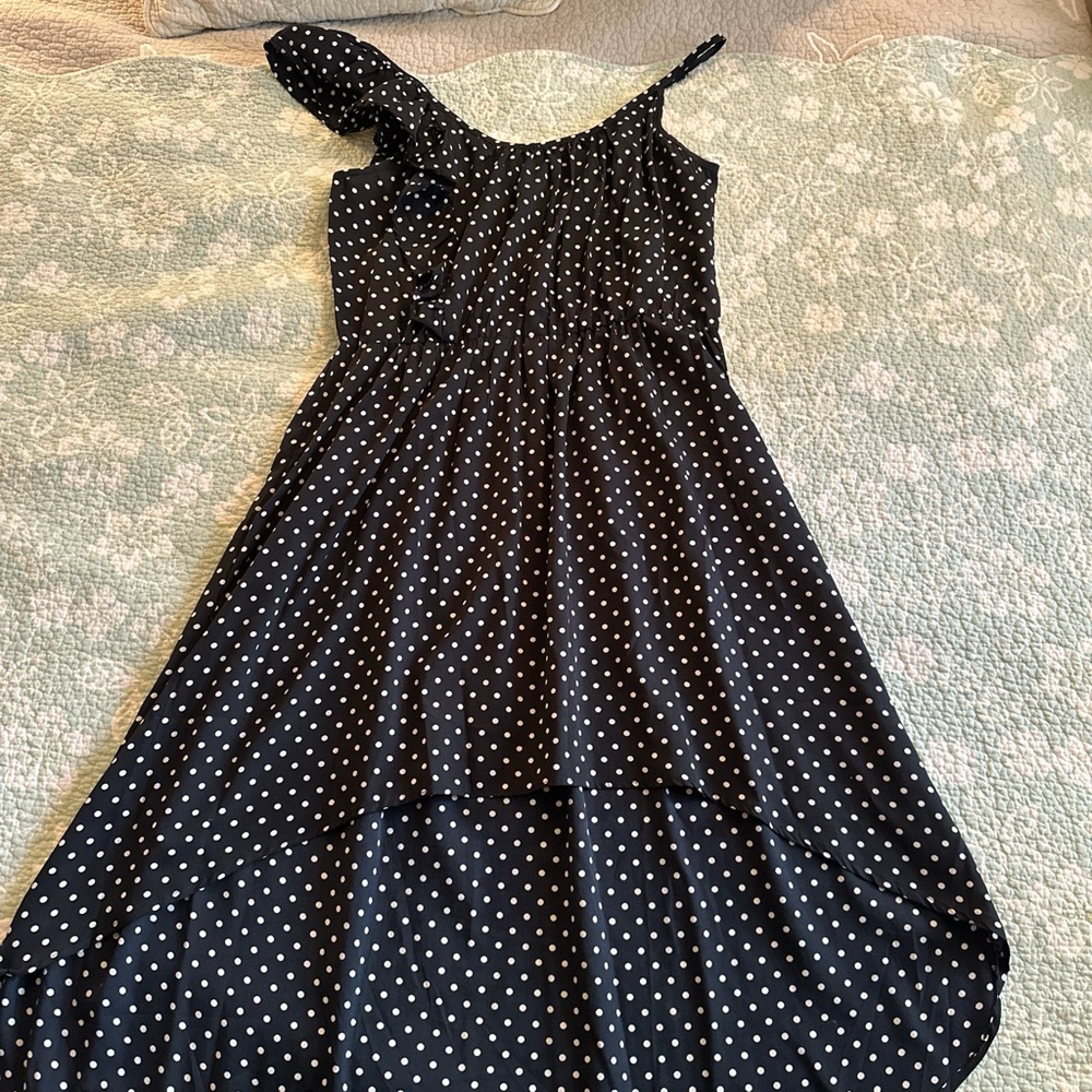 Polka Dot Asymmetrical Dress